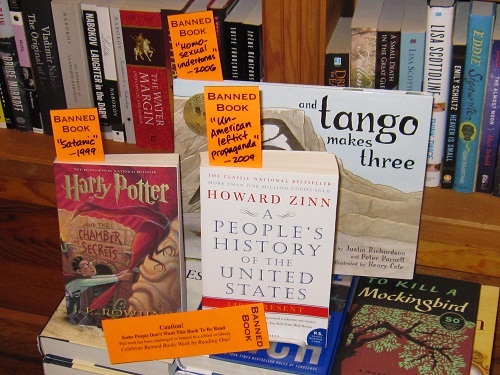 Maria's Bookshop plans to adorn banned books with orange "warning" bookmarks.